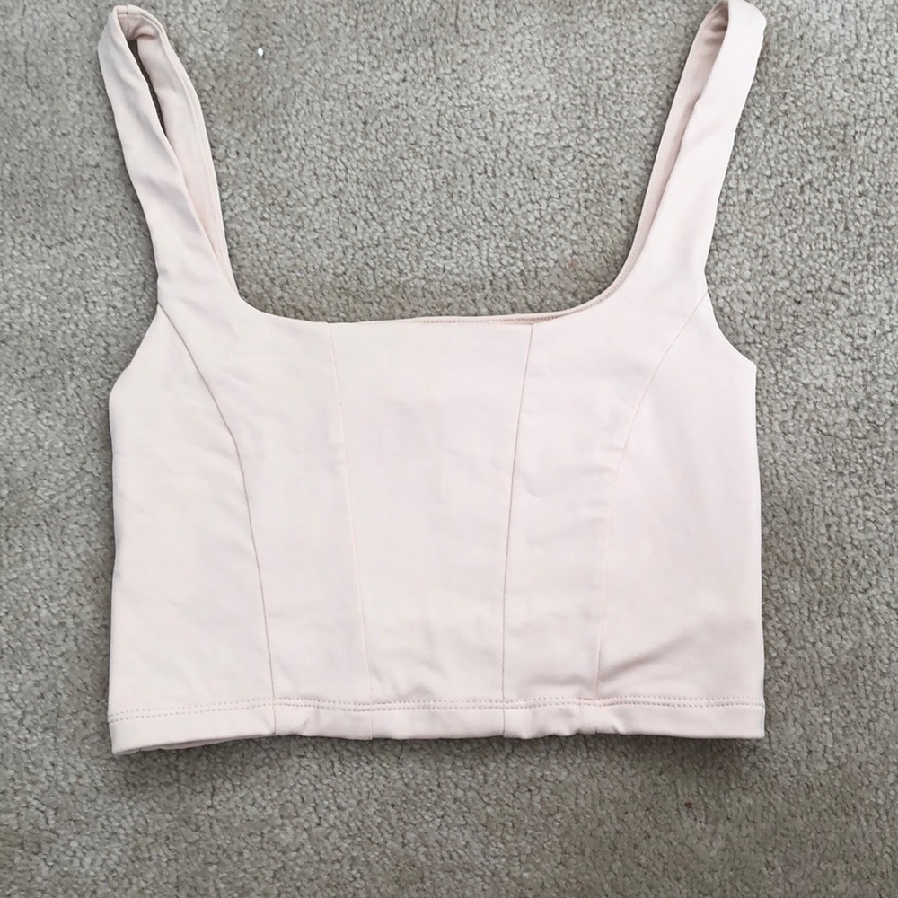 forever 21 tan crop ton/tank top